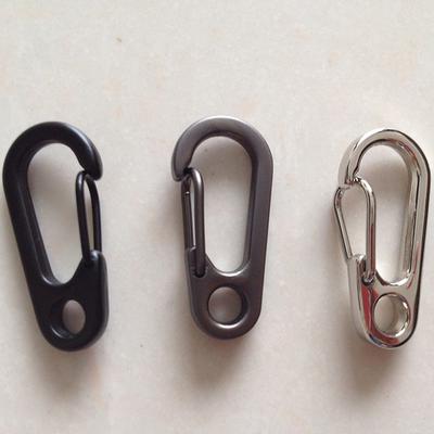 Outdoor Mini Portable Carabiner Hook Stainless Steel Keychain Buckle Release Keyring Tents Spring