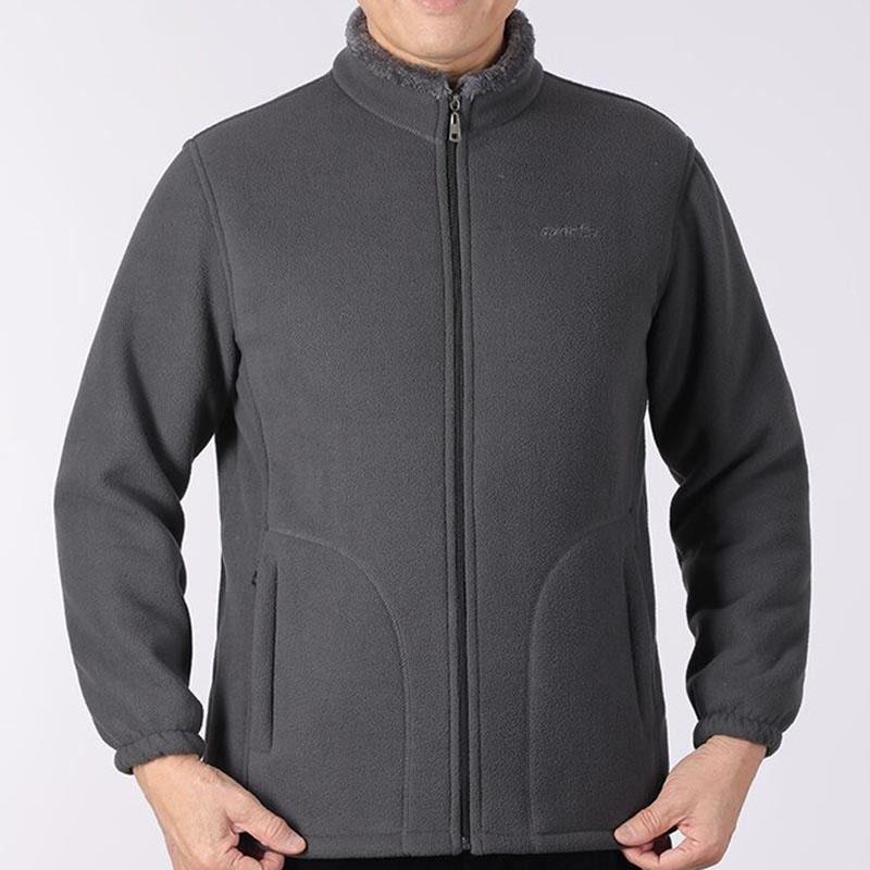 

Мужская зимняя утепленная куртка из полар-флиса, теплая, ветрозащитная, на молнии, с несколькими карманами на молнии, для улицы, больших размеров, верхняя одежда XXXL серый