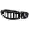 Carbon Fiber Dual Line Grille for BMW 3 Series G20/G28 (Warrior Style, Bright Black, Early G20 Compatible)
