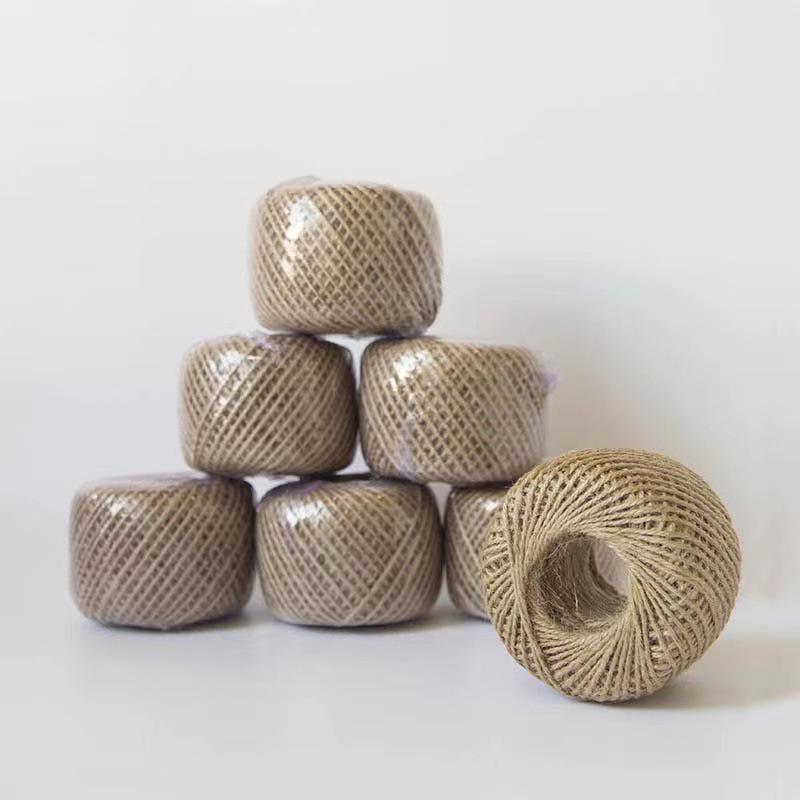 Jute Rope Roll for DIY Crafts - 1mm & 2mm Thickness, Ideal for Tags, Packaging, Handmade Accessories, and Christmas Decorations.