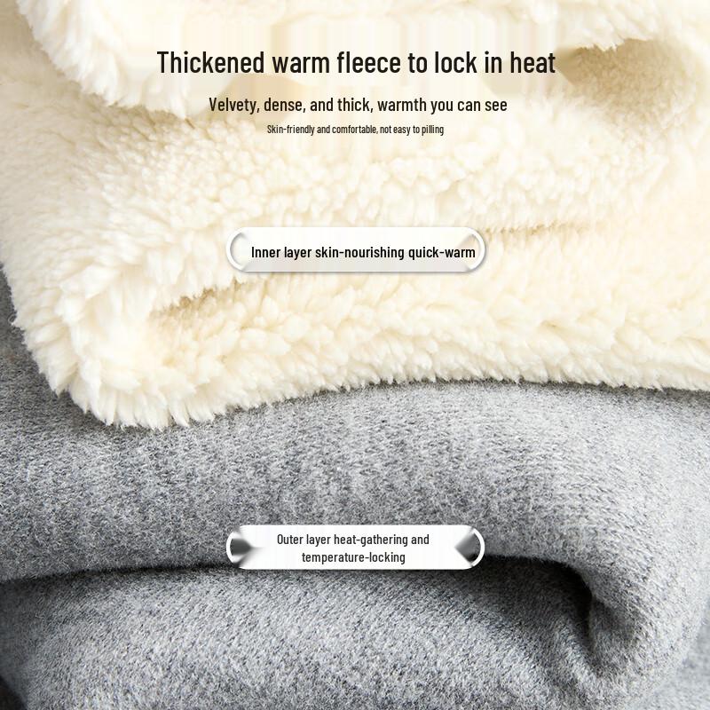 Women's Fleece-Lined Thermal Leggings with Silk Floss & Knee Protection