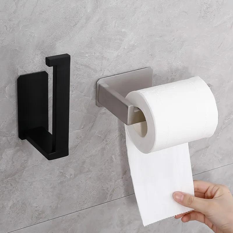 High Quality 304 Stainless Steel Roll Paper Holder Nail-free Toilet Tissue Kitchen Towel Roll Dispenser Bathroom Accessories