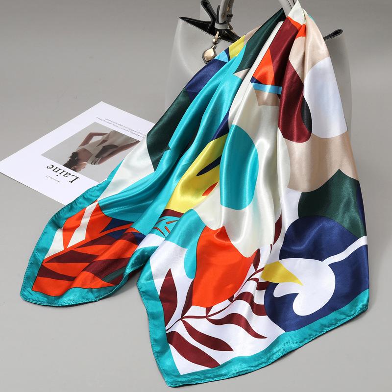 90 Square Scarves, Silk Scarves, Women's New Spring and Summer High-end Sense Versatile, Thin Scarves, Shawls Outside