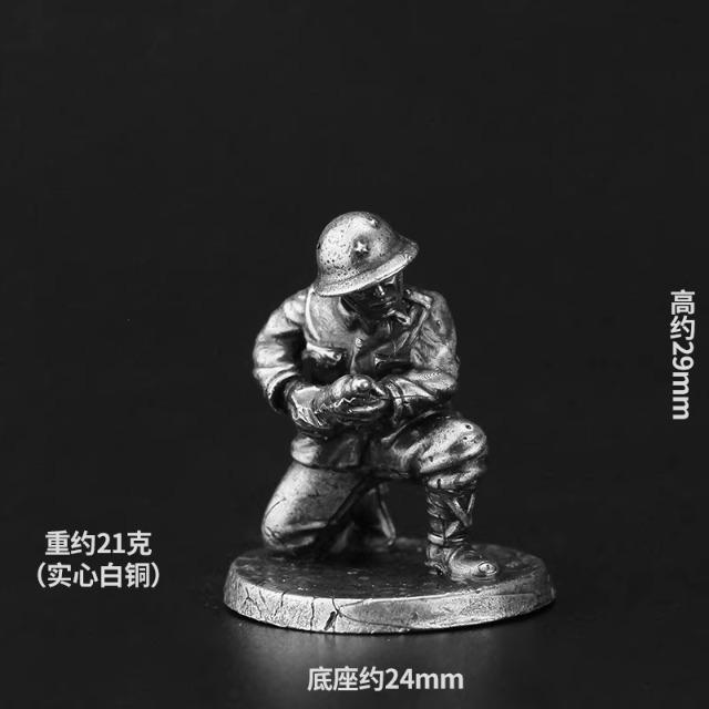 WW2 Military Soldier Figures Army Men Model Toy Desktop Wargame Miniatures Tabletop Game Pieces Decor