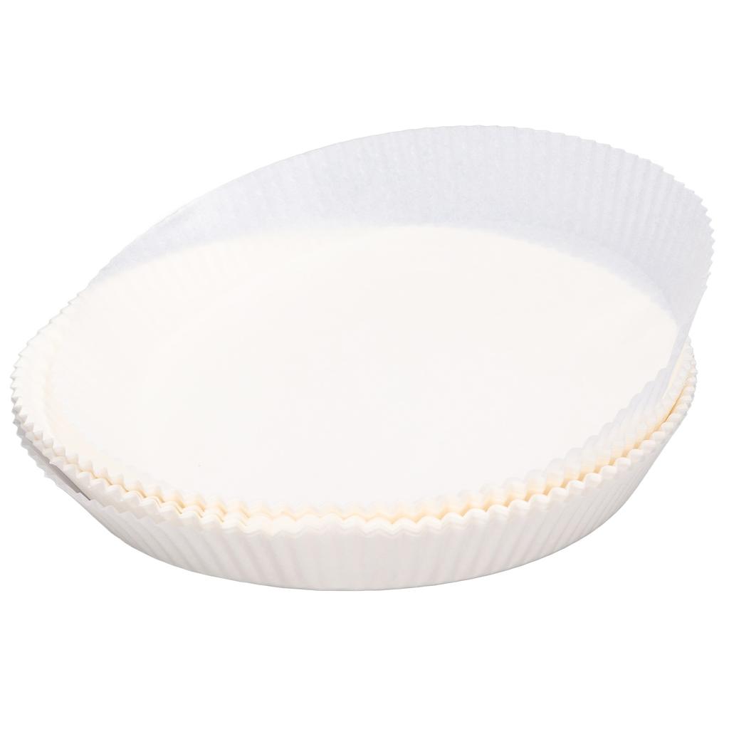 100 Pezzi Carta Rotonda Usa e Getta per Forno Resistente all'Olio Carta Assorbente per Friggitrice per Cucina Casalinga