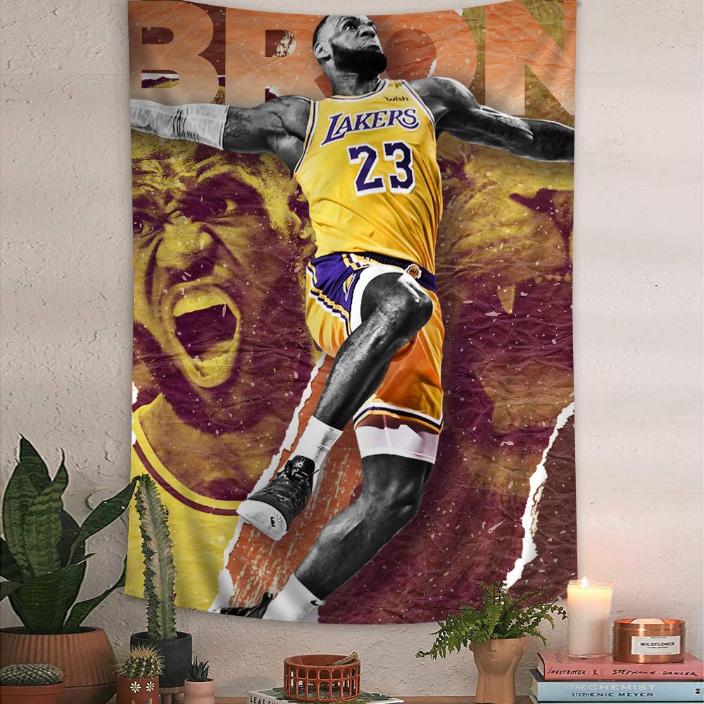 POP Basketball Player L-LeBron- James Basketball Printed Large Wall Tapestry Indian Buddha Decoration Bohemian Hippie Art Decor
