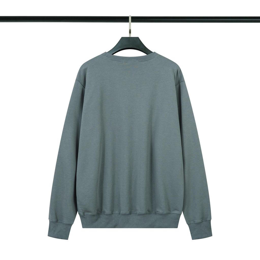 Cross ClassicSTONE Solid Round Neck Badge Long Sleeve Unisex Hoodie