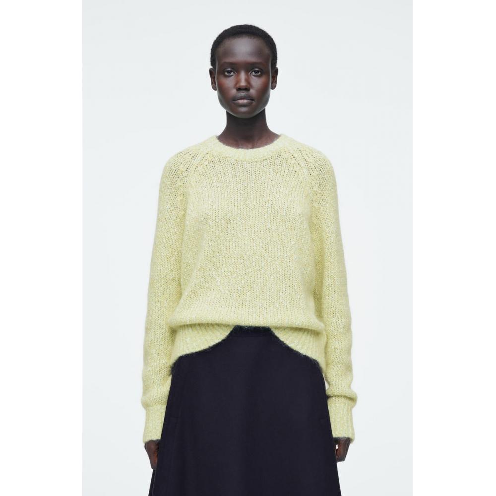 

Cos Japan Flecked Mohair Blend Sweater green melange/S