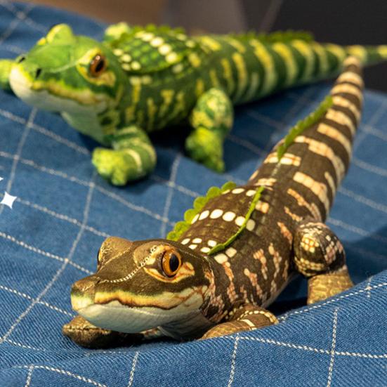 50/70CM Plush Toy Realistic Crocodile Stuffed Animal Soft Plushies Dolls Collection Huggable Throw Pillow Cushion Gift for Kids Children Boys Girls