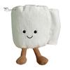Toilet Roll Plushie Cartoon Paper Plush Toy, Stuffed Smiling Decoration, Rolled Soft Handmade for Home Bedroom PP Cotton Toy