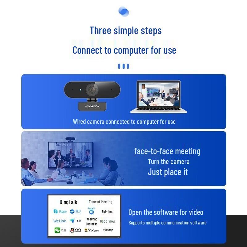 Hikvision U12 HD Plug and Play Webcam