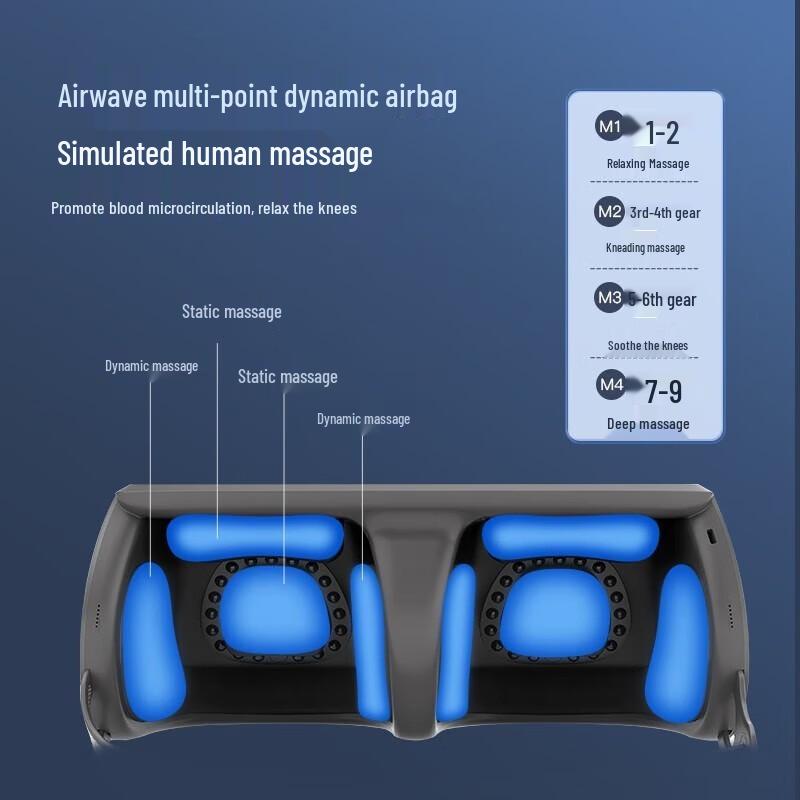 Binduokang Dual Knee Massager with Heat and Red Light
