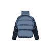 Lining Windproof Breathable Collarless Solid Color Loose Down Jacket Women Outerwear Lime-Blue AYMR090-3