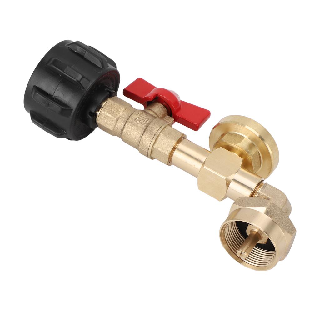Gas Refill Pressure Adapter with Valve and Gauge Gas Bottle Connection 1 Pound Bottles from 20 Pound Adjustments for QCC1 C3H8 , Idl for Camp