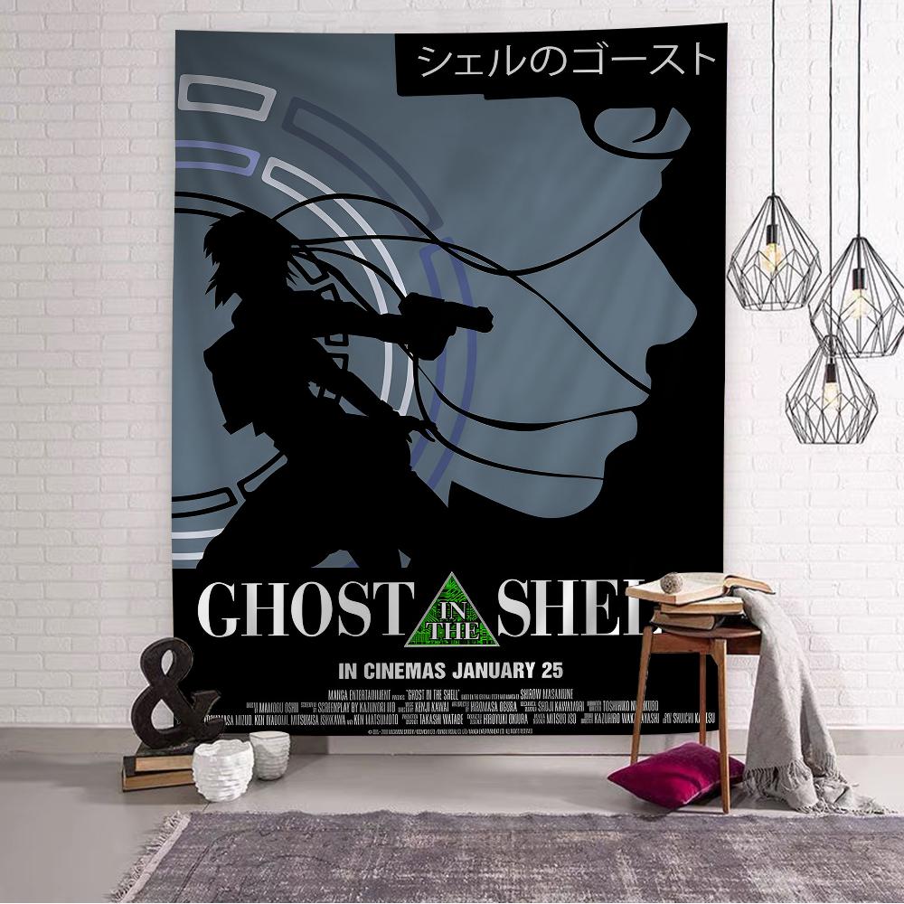 Classic Japan Anime Ghost In The Shell Print Cartoon Tapestry Home Decoration Hippie Bohemian Decoration Divination Home Decor