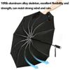 Automatic Opening And Closing Umbrella Led Lighted Fully Automatic Reverse Business Sunshade Three Folding Folding Umbrella