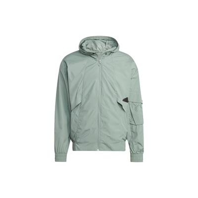 City Escape Windbreaker, Casual Loose Sports Hooded Jacket Men Tops Silver Grey Green IC6732