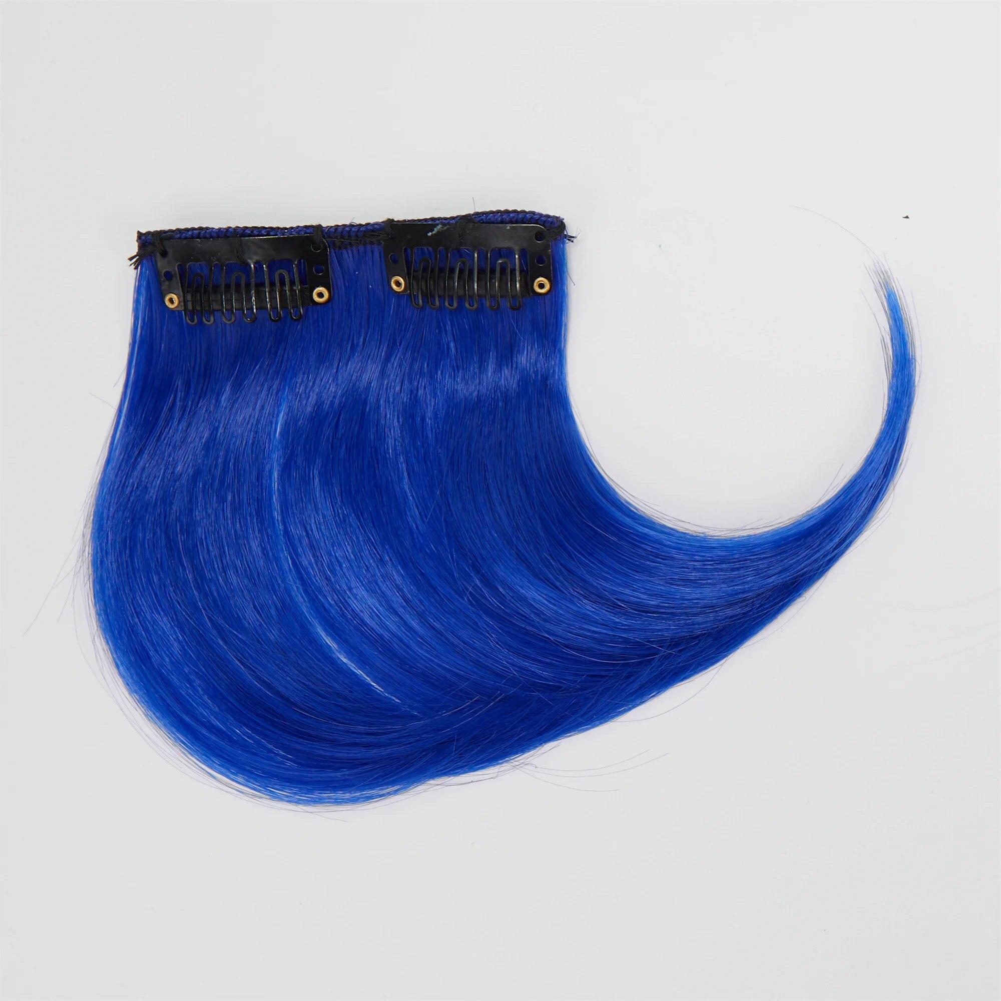 

ALAN EATON Красочные синтетические парики Челка для женщин Наращивание волос Термостойкие шиньоны Короткие густые накладные волосы на заколках