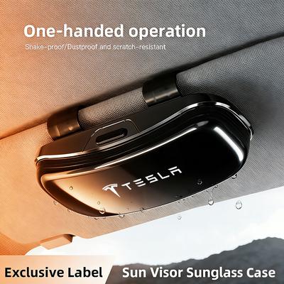 Car Sun Visor Sunglasses Case Glasses Holder Car Accessories Glasses Box For SpaceX Model 3 Y S X Y-Eur Highland Roadster