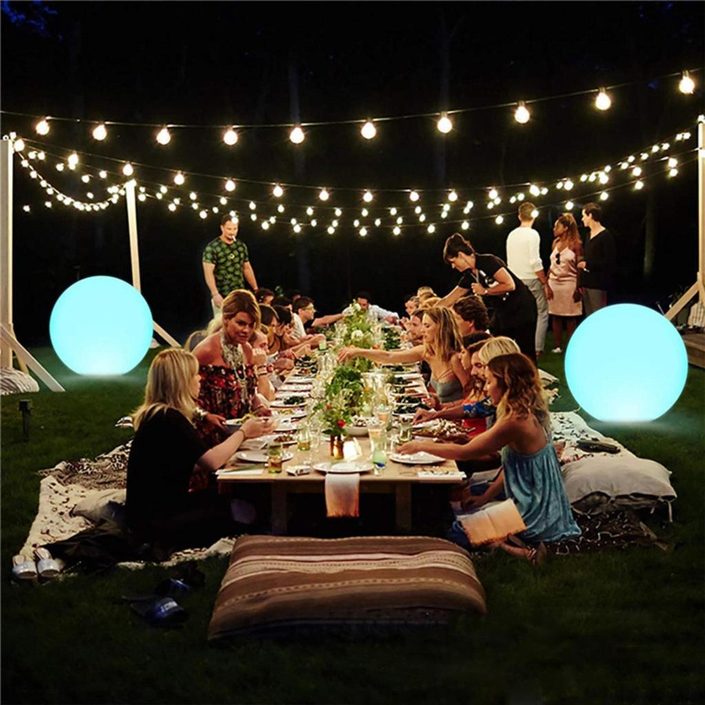 PVC Floating Inflatable Luminous Ball Outdoor Beach Courtyard Garden Entertainment Light Ball With Remote Control