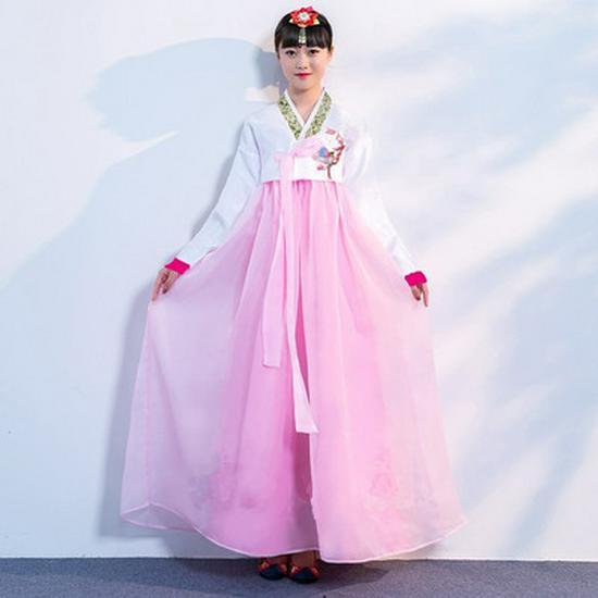 Adult Female and Children's Traditional Korean Hanbok Performance Costume
