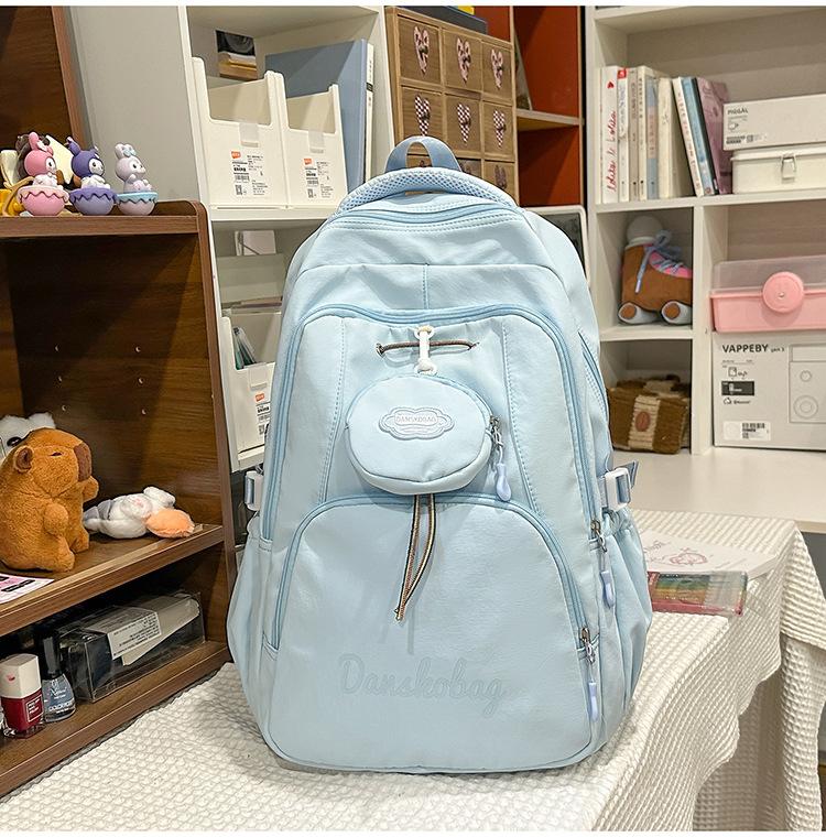 Korean Version Middle and High School Student School Bags Sports and Leisure Women Backpack Lightweight Trendy Travel Rucksack