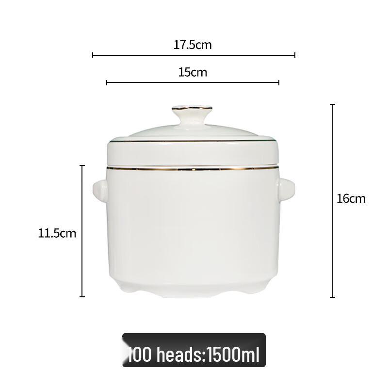 Wutuo Ceramic Double Boiler Stew Pot