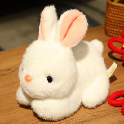 New Simulated Rabbit Plush Doll Cute Little White Rabbit Toy Children's Doll Gift Mid-Autumn Gift
