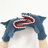 Winter Gray Gloves Warm Half Finger Knitting Gloves