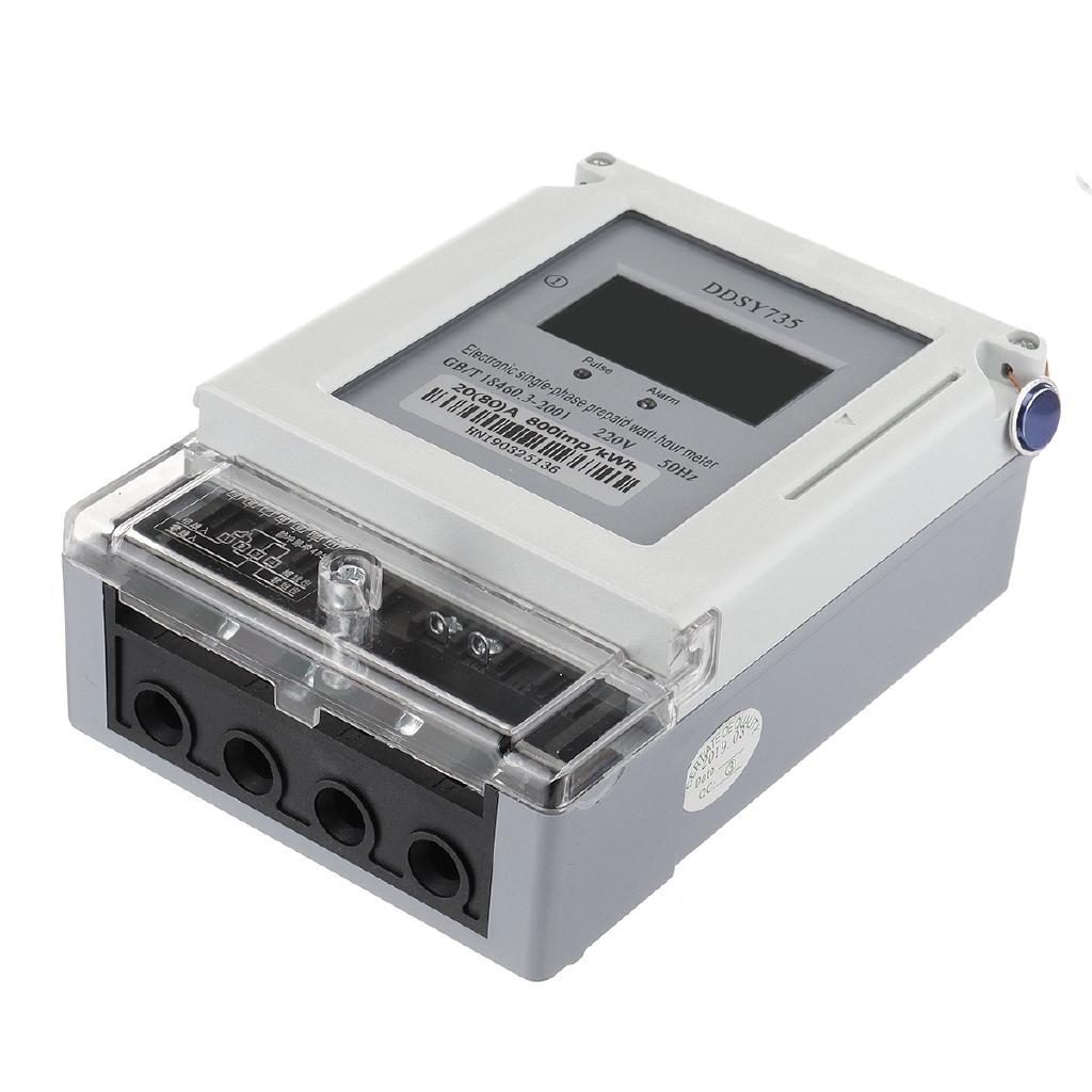 220V 50Hz Electric Prepayment Slot Meter Programmable Single Phase w/ Cards Digital Display Card Meter