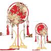 Handmade Double-Sided Chinese Style Luxury Bridal Round Fan - Perfect Gift for Friends' Wedding