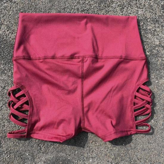 Pantaloni da donna a vita alta, alla moda, con elastico in vita, a croce cava, adatti a tutti i tipi di casa