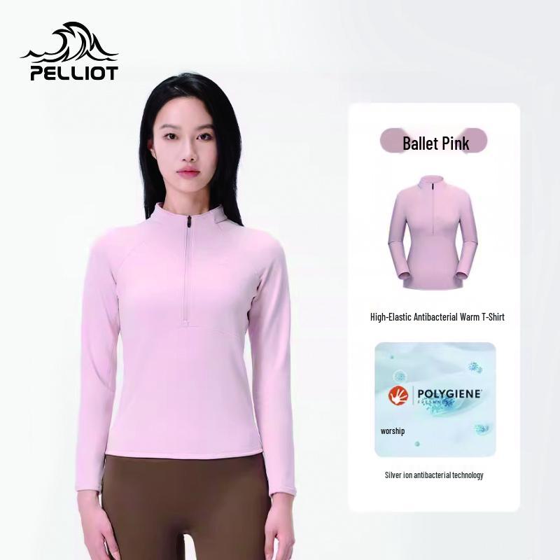 Pelliot Women's Antibacterial Breathable Long-Sleeve Outdoor T-Shirt