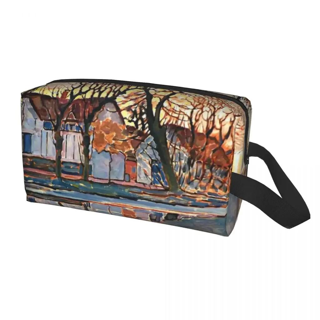 Cestovní Piet Mondrian Minimalistický De Stijl Toaletní taška Móda Moderní umění Organizér na make-up a kosmetiku Krása Úložný prostor Pouzdro Dopp Kit