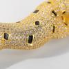 Western Liang Leopard Brooch: Zircon & Freshwater Pearl Pin