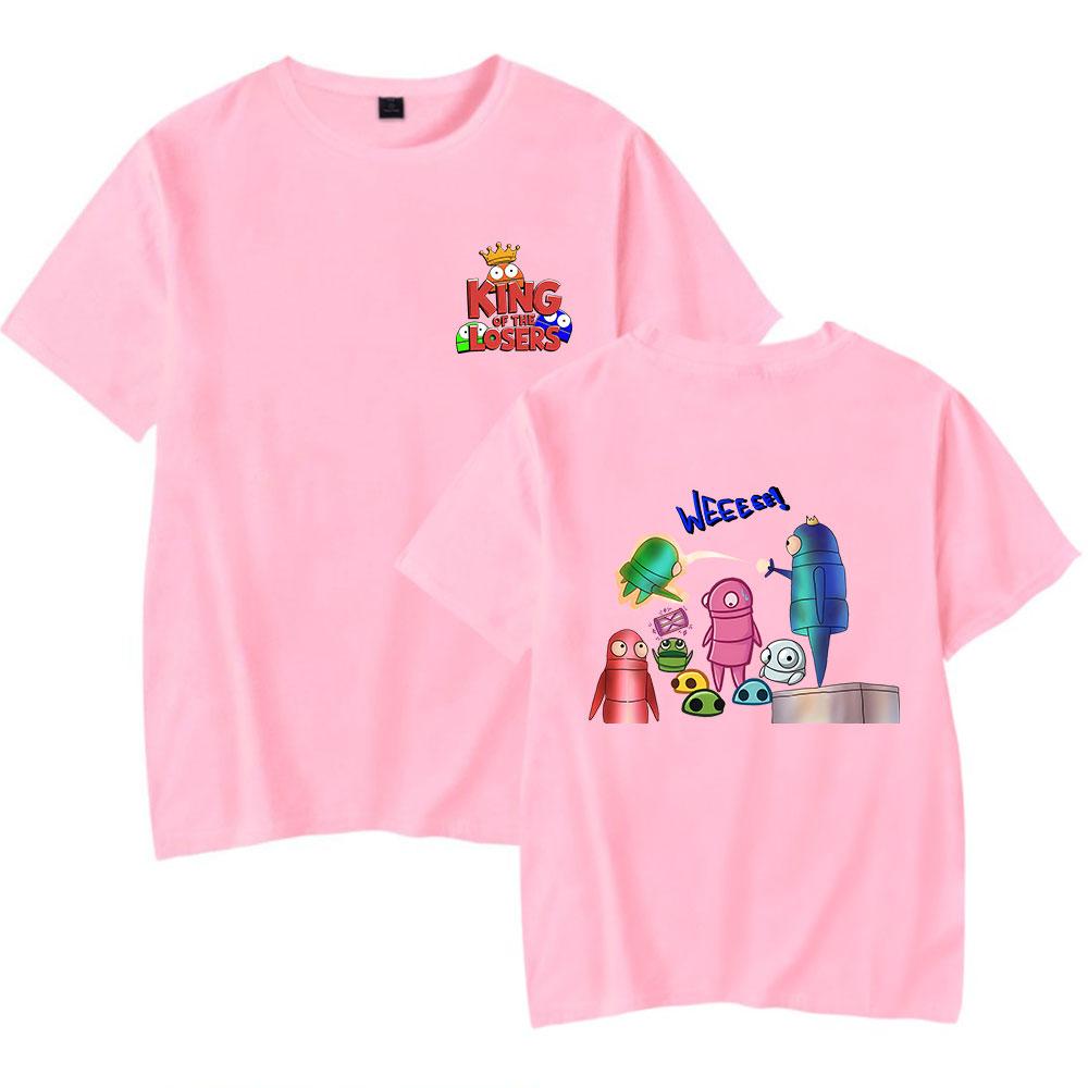

Women Men T-shirts R.E.P.O Print Tshirt Summer Casual Woman Man Clothing T Shirts XXS рожевий