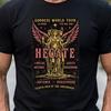 Hecate Goddess Shirt, Greek Mythology Triple Goddess T-Shirt, Distressed Rock Band Tour Tee, Witchy Cottagecore Top for Men