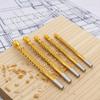 Titanium Coated HSS Twist Drill Bits, 3-8mm Serrated Side Cutting Drill Bit, Hex Shank Serrated Cutting Drill Bits, Drill Bit Woodworking Tools, Hole