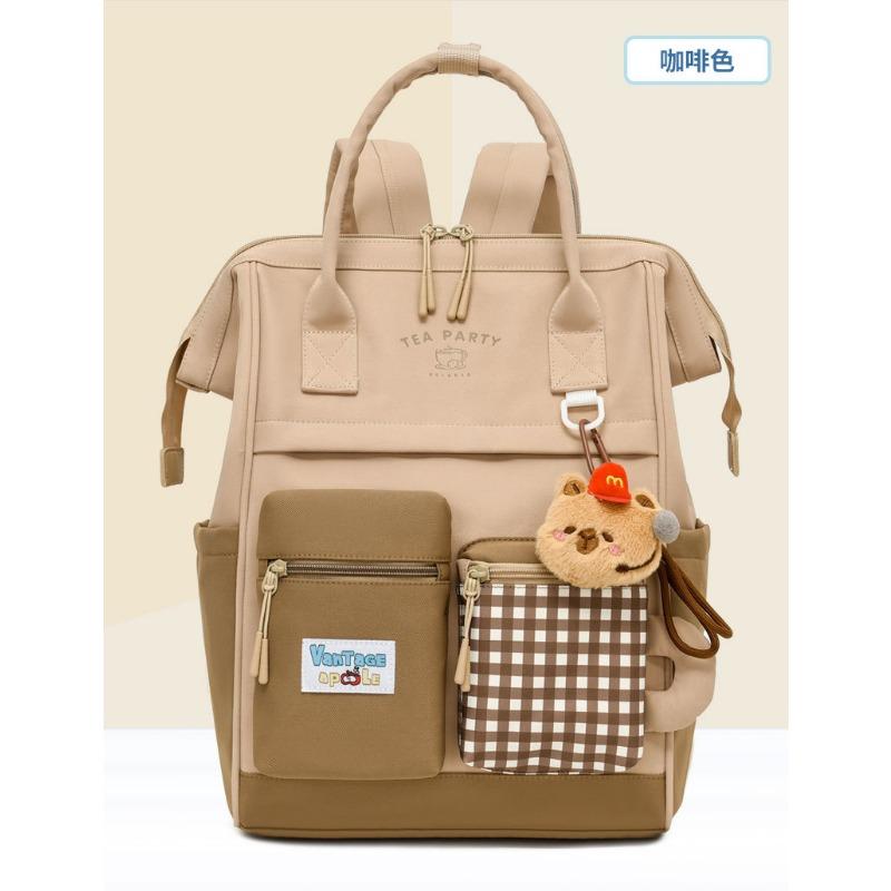 

Новый школьный рюкзак свежий, милый и симпатичный, а многокарманный мини-рюкзак уровня 1-3 для легких путешествий и весенних прогулок. темно-коричневого