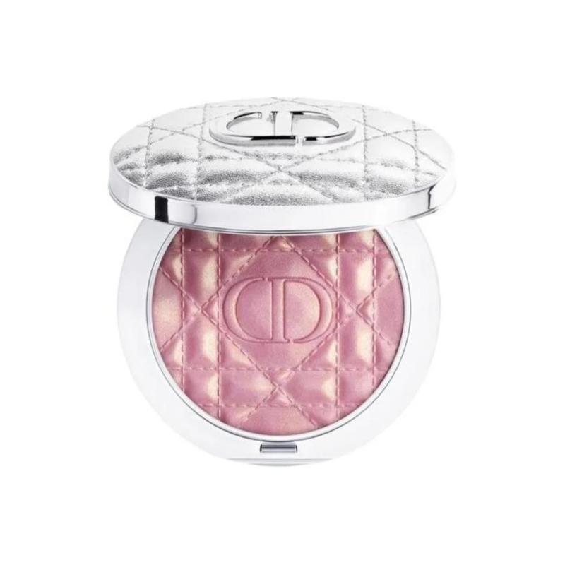 DIOR makeup highlighter powder, natural, delicate, clear, hydrating, brightening color cosmetics #04 dazzling powder розовый