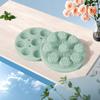 Silicone Flower-Shaped Ice Cube Tray with Lid 9 Cavities Reusable Ice Mold for DIY Ice Making