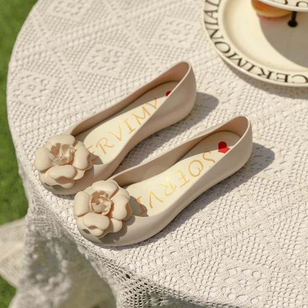 Fashion All-Match High Heels Jelly Shoes Open Toe 2025 Sandals Shallow Mouth Anti-Skid Peep New Girls Comfort Fashion Clear Scandals Flo