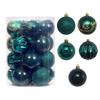 20pcs 8cm Assorted Shape Christmas Ornament Set Plastic Tree Decorations Holiday Party Home Decoration