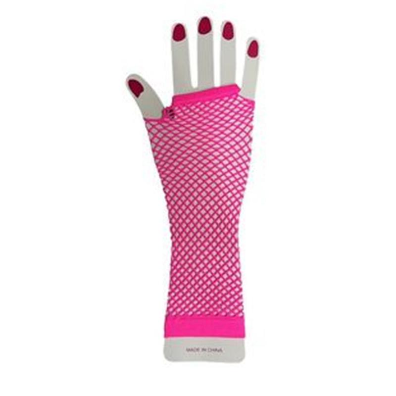 

Long Gloves Leg Arm Women Sexy Beautiful Arm 1 Pair New Fashion Neon Fishnet Long fishing net sleeves Cuff Party Wear Fancy Dress 25cm