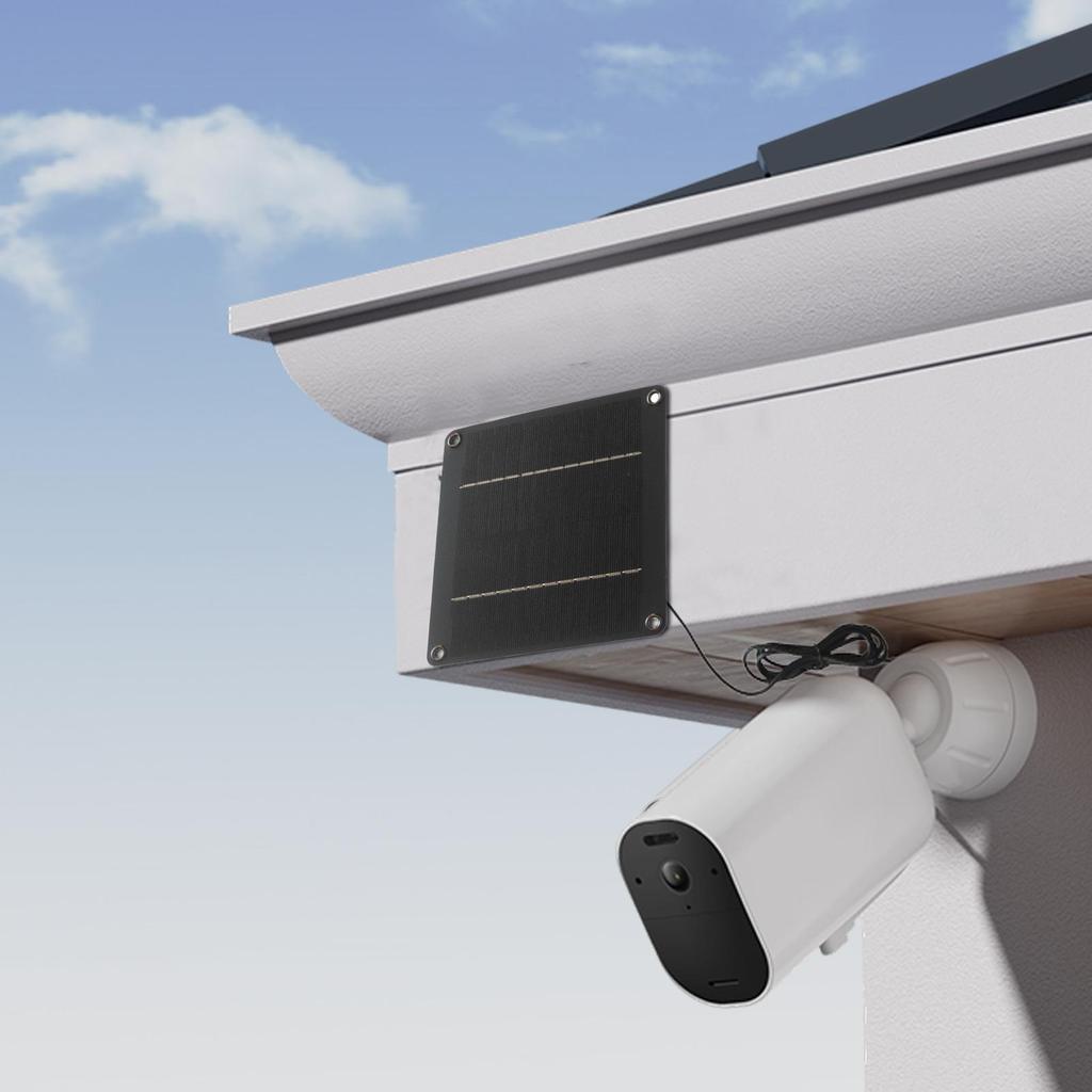 Solar Panel For Outdoor Lights 24W 12V Patio Solar Panel Waterproof With 5521 DC Port For Porch Lamp Outdoor Patio Garden