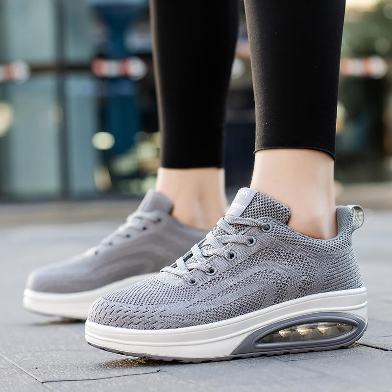 HOHO FAIR Dámské boty Dámské letní prodyšné ležérní vulkanizované boty Femme s tlustou podrážkou Gymnastická obuv