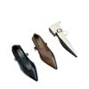 2025 Spring and Autumn New Fashion Versatile Niche Design Sense Pointed One-word Buckle Mary Jane Shoes Single Shoes Shu