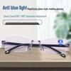 Smart Black Ultralight Anti-Blue Light Rimless Reading Glasses for Middle-Aged/Elderly