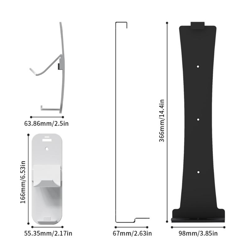 Plastic Wall Mount Bracket Designed for Slim Gaming Console, Vertical Display Bracket Controller Mounts