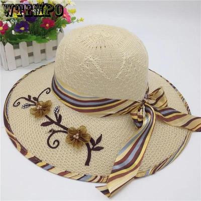 Chapeau de soleil femme printemps et été mince pliable protection UV chapeau de soleil chapeau de paille